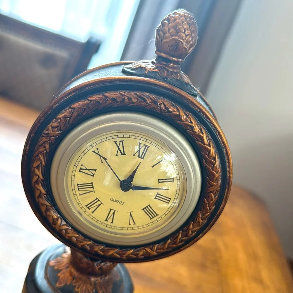 Vintage Style Table Clock with Roman Numerals | Heavy